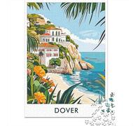 Dover Beachside Villa 1000 Piece Jigsaw Puzzle, 70x50cm/1000pcs, for Adults, Puzzle Gift Idea, Evening Leisure And Year-Round Leisure