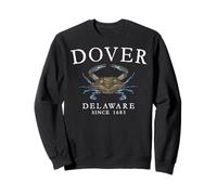 Dover Delaware Crab Town Since 1683 Vintage White Letters Sweatshirt