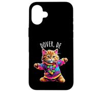 Dover Delaware USA Fun Cute Colorful Dancing Cat Design Case for iPhone 16 Plus