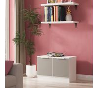 Dover Low 2 Door Sideboard In Uniform Grey & White Matt (Ready Assembled)