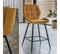 Dover Quilted Bar Stool (Set of 2) Yellow