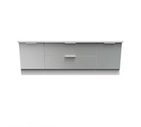 Dover Wide 2 Door 2 Drawer Tv Unit In Uniform Grey & White Matt (Ready Assembled)