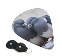 Doves 6 Pack Guitar Picks With Holder, Personalized Guitar Plectrums Non-Slip Portable Ukulele Bass Picks 0.46mm For Acoustic Guitar Lovers Gifts