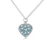 Doves Birds Pattern Personalized Pet Urn Necklace Keepsake Urn Pendant Cremation Jewelry Gifts for Dog Cat Lover