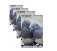 Doves Car Air Fresheners Cards Set of 4 Pieces Personalized Car Fresheners Gifts for Men Women Auto Aromatherapy Tablets Hanging Scented Cards for Wardrobe Bathroom