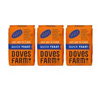 Doves Farm Gluten Free Quick Yeast 3X125g - Instant Dry Yeast for Baking - Easy to Use for Bread Machines, Hand Baking, Pizza Dough, Cakes & Gluten-Free Recipes