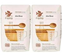 Doves Farm Gluten Free White Rice Flour, 1kg, Pack of 2, for Baking, Cooking and Thickening