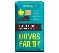 DOVES FARM Organic 100% Wholemeal Self Raising Flour Stoneground 1kg (PACK OF 5)