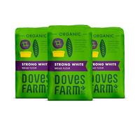 Doves Farm Organic Strong White Bread Flour 1.5kg - Pack of 3 | 100% Organic, Vegan, Kosher & Dairy-Free | Ideal for Bread, Sourdough, Rolls, Bread Machines | No Nuts, Eggs or Milk