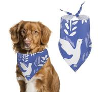 Doves Floral Aesthetics Pet Bandana Dogs Triangle Scarf Cats Handkerchief Puppy Costume