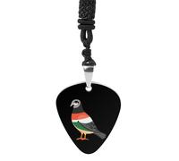 Doves in Palestinian Flag Vintage Pick Necklace Guitar Bass Pick Pendant &B Steel Music Jewelry for Music Lovers