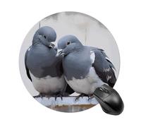 Doves Mouse Pad with Non-Slip Rubber Base,Small Round Mousepad 7.8" Diameter,Mouse Mat for Computers, Laptop, Gaming, Office & Home