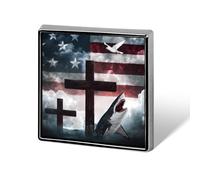 Doves U.S.A. Flag Custom Lapel Pins Square Brooch Tie Suit Dress Accessories for Men Women Wedding Birthday