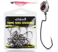 Dovesun 12PCS Ned Rig Jig Heads 1/4oz(7g) Weedless Jig Heads with 3/0 Texas Rig Hooks for Bass Fishing