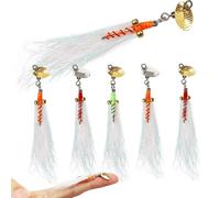 Dovesun 5PCS Fly Fishing Lures Crazy Charlie Fly Fishing Flies Wet Fishing Lures Fishing Spinner for Bass Sunfish Pike Trout Flies Fly Fishing Accessories #10