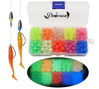 Dovesun Fishing Beads Assorted Beads Fishing Bait Eggs 10 Colors A-Glow in Dark 0.32in(250pcs)