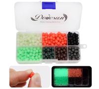 Dovesun Soft Rubber Fishing Beads Fishing Accessories 7 Colors Round Fishing Beads with Fishing Tackle Box 6mm (0.23in) 600pcs