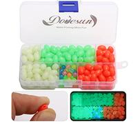 Dovesun Soft Rubber Fishing Beads Fishing Accessories Oval Luminous Fishing Beads with Fishing Tackle Box 8 * 12mm (0.31 * 0.47in) 230pcs
