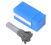 Dovetail Cutter Milling Tool, Cemented Carbide Dovetail Angular Cutter, 6 Blades Straight Shank Milling Cutter for Stainless Steel, Carbon Steel, Cast Iron, Fast Drilling Speed wit