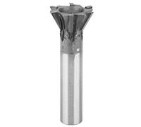 Dovetail Groove Milling Cutter, Carbide Cemented 6 Flute Milling Cutter, Straight Shank D40xa60°xd20, High Hardness Wear Tool for Precision Woodworking and Metal Processi