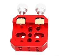 Dovetail Mounting Base, 88x88x28mm Aluminum Alloy Clamp for Telescope Equatorial Mount, Double Bolt Fixed Quick Release Red Silver(Red)