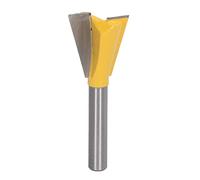 Dovetail Router Bit Tungsten Steel Alloy 1/4 Inch Shank Sharply Efficient Woodworking Router Bit for Wood Grooving and Craft Making (6 * 3/4)