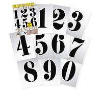 Dovetails Vintage Large Number Stencils 20 cm Tall French Style Reusable Numbers 0,1,2,3,4,5,6,7,8,9 on 10 Separate Sheets of 290 x 200 mm