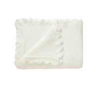DovFanny Cellular Baby Blanket Cotton Knitted Soft Crochet Blankets for Newborn Boy Girls Toddler 100 * 80 CM White