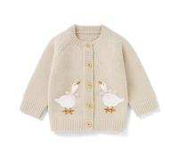 DovFanny Cotton Baby Knitted Romper Girl Boy Cozy Clothes & Socks Set | Infant Warm Sweater Knitted Long Sleeve Jumpers with Cute Goose