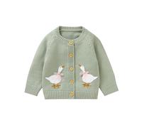 DovFanny Cotton Baby Knitted Romper Girl Boy Cozy Clothes & Socks Set | Infant Warm Sweater Knitted Long Sleeve Jumpers with Cute Goose