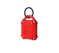 Dovick- Waterproof Airtag Keychain Holder Case,Screw Full Cover Compatible with Apple Air Tag Tracker Key Ring (Red 1Pack)
