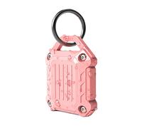 Dovick- Waterproof Airtag Keychain Holder Case,Screw Full Cover Compatible with Apple Air Tag Tracker Key Ring (Pink 1Pack)