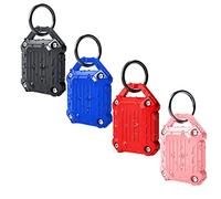 Dovick- Waterproof Airtag Keychain Holder Case,Screw Full Cover Compatible with Apple Air Tag Tracker Key Ring (Mix 4 Pack)