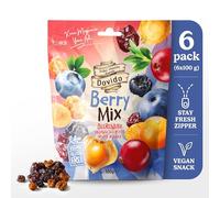 Dovido Dried Berry Mix (Superfood Blend), 6 Pack (6 x 100g) - Cranberries, Blueberries & Goldenberries - Vegan, Gluten Free, Halal - Antioxidant Rich Tart & Sweet Topping for Oatmeal, Yogurt