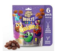 Dovido Multi Kids Raisins 6x8 Mini Packs - 672g - Healthy Fruit Snacks for School & Lunchbox - Natural, Vegan, Gluten Free, No Added Sugar - BRC Certified Premium Dried Fruit - Kids & Toddler Treats