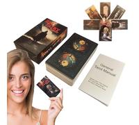 Dovination Tarots Cards - Tarot Deat, Tarot Fairi Redi Tarifica Fortune Raking Game Cards Red Fairy Tarot - English Version Standard Tarot Decks For Divination Of Entertainment Destiny