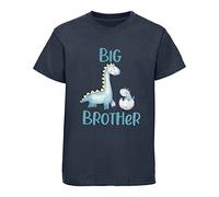 Dovitee Big Brother Announcement Dinosaur T-Shirt for Boys - Sibling Announcement Shirt, Big Brother Gifts Navy