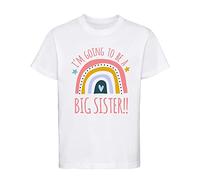 Dovitee Kids I'm Going to be a Big Sister - Cute Pastel Rainbow Graphics t-Shirt for Baby, Toddler or Youth