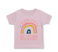 Dovitee Kids I'm Going to be a Big Sister - Cute Pastel Rainbow Graphics t-Shirt for Baby, Toddler or Youth
