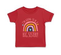 Dovitee Kids I'm Going to be a Big Sister - Cute Pastel Rainbow Graphics t-Shirt for Baby, Toddler or Youth