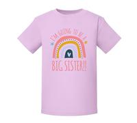 Dovitee Kids I'm Going to be a Big Sister - Cute Pastel Rainbow Graphics t-Shirt for Baby, Toddler or Youth