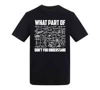 Dovitee What Part Don't You Understand Math Equations Teacher Humor - 100% Cotton Short Sleeve Adult Unisex T-Shirt Black
