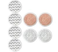 DovLazm 8 Pack Upgraded Rotating Steam Mop Pads Compatible with Bissell SpinWave SmartSteam Scrubbing Steam Mop 3897A (8-Pack Regular and Heavy Scrubby Pad)