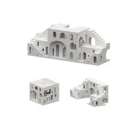 dOvOb Architectural Transformable White Castle Building Blocks Set - 1170PCS Construction Magic Maze Mode Collectible Display Set for Adults and Teenagers