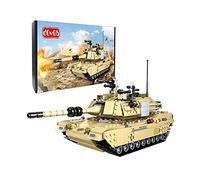 dOvOb M1A2 Abrams Army Tank Building Blocks(923 PCS), WW2 MilitaryTank Model with 6 Soldier Figures, Toy Gift for Kid and Adult