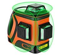 DOVOH High Visibility Laser Level Outdoor: Heavy Duty 3D Laser Level 360 Self Leveling Up to 197ft Long Range for Construction Tiling Framing 12 Line Green Beam, H3-360G