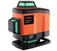 DOVOH Laser Level Self Leveling : 16 Lines 4d Laser Level Self-Leveling 4x360 Green Beam for Floor Tiling and Ceiling Dual Rechargeable Batteries Magnetic Bracket Included, K4-360G