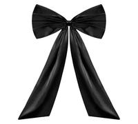 Dow Decoration Satin Ribbon Coquette Bow Decoration for Wedding Backdrop Party Holiday Decor Multicolor(Black)