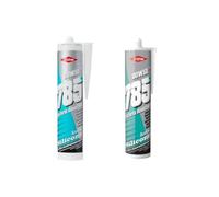 Dow Dowsil 785 Bacteria Resistant Acetoxy Silicone Sealant, White, Pack of 4 (2 Clear, 2 White)