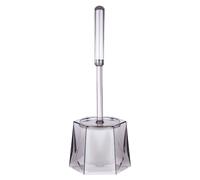 Premier Housewares Grey Toilet Roll Holders Free Standing Acrylic Brush Holder Hexagon Toilet Brushes And Holders Sets Diamante Detailed Freestanding Toilet Roll Holder 13 x 37 x 15
